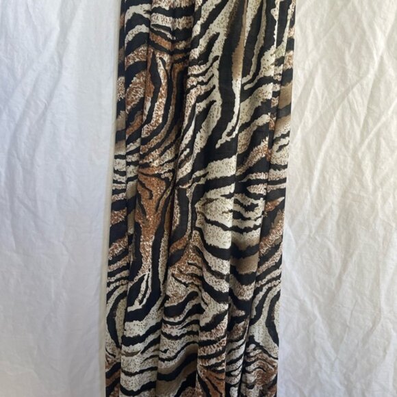 FCNY Vintage Y2K Zebra Print Halter Maxi Dress Size Small - Picture 3 of 14